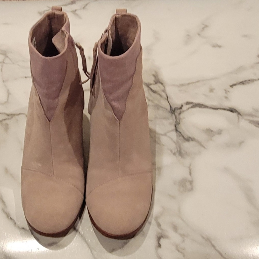 TOMS Lunata Taupe Ankle Boot - Womens Sz 11 - Picture 2 of 8